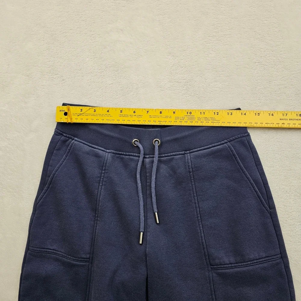 Banana‎ Republic Sweatshirt Jogger Set Womens S Navy Blue Seamed Fleece Lounge